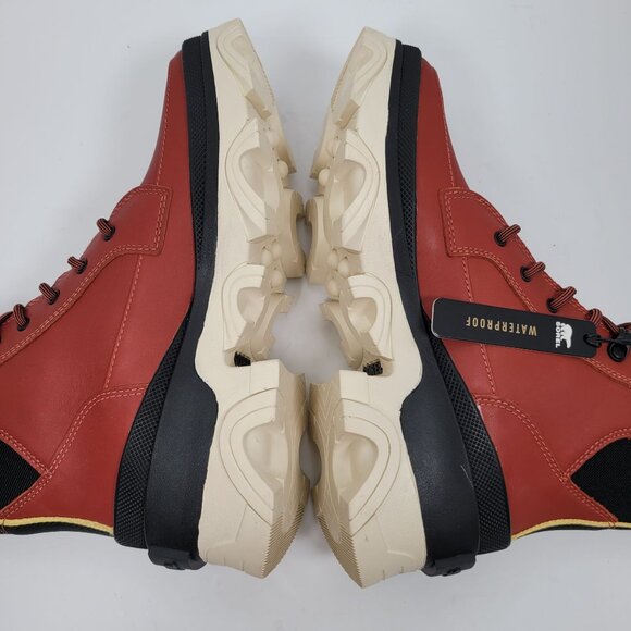 Sorel Brex Lace-Up Women's Red Black Waterproof Boots NL4305-849 US Size 7 NWT - Picture 10 of 12